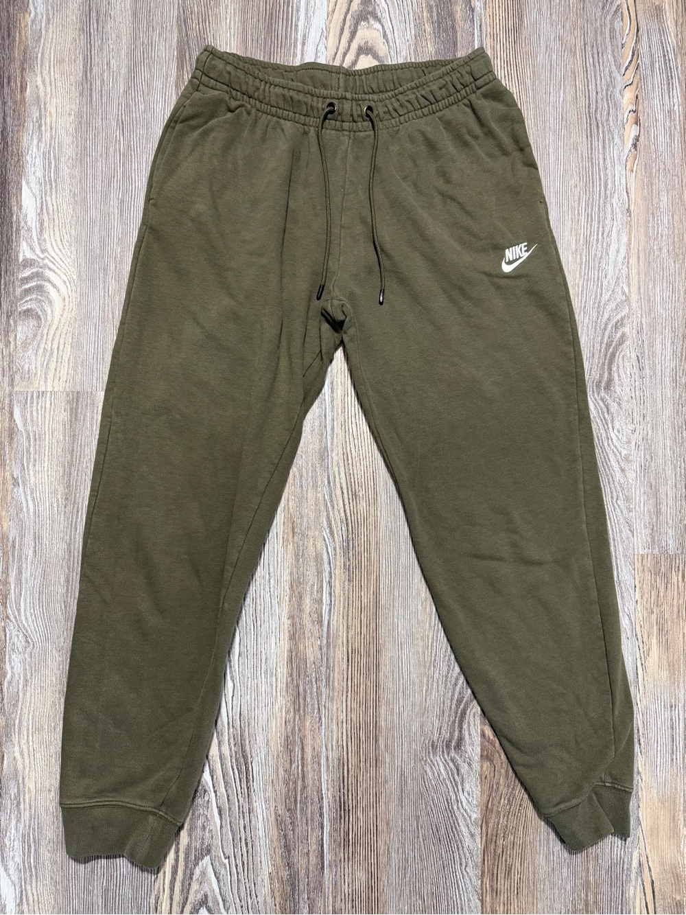 Women’s Nike Olive Green Sweatpants with Embroidered Logo, size Medium